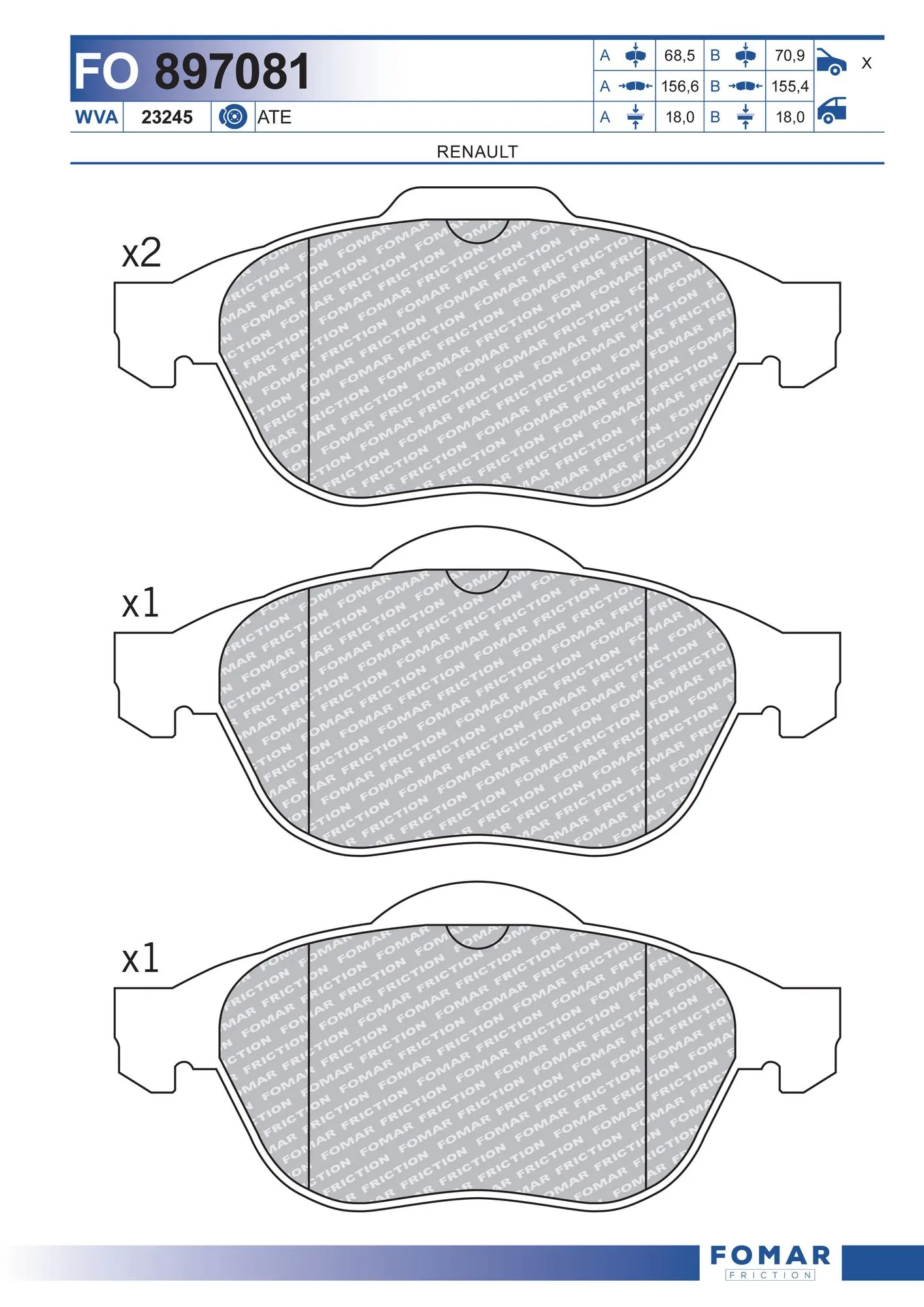 Brake Pad Set, disc brake